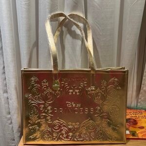 Disney Bath and Body Works Princess Gold Tote NEW